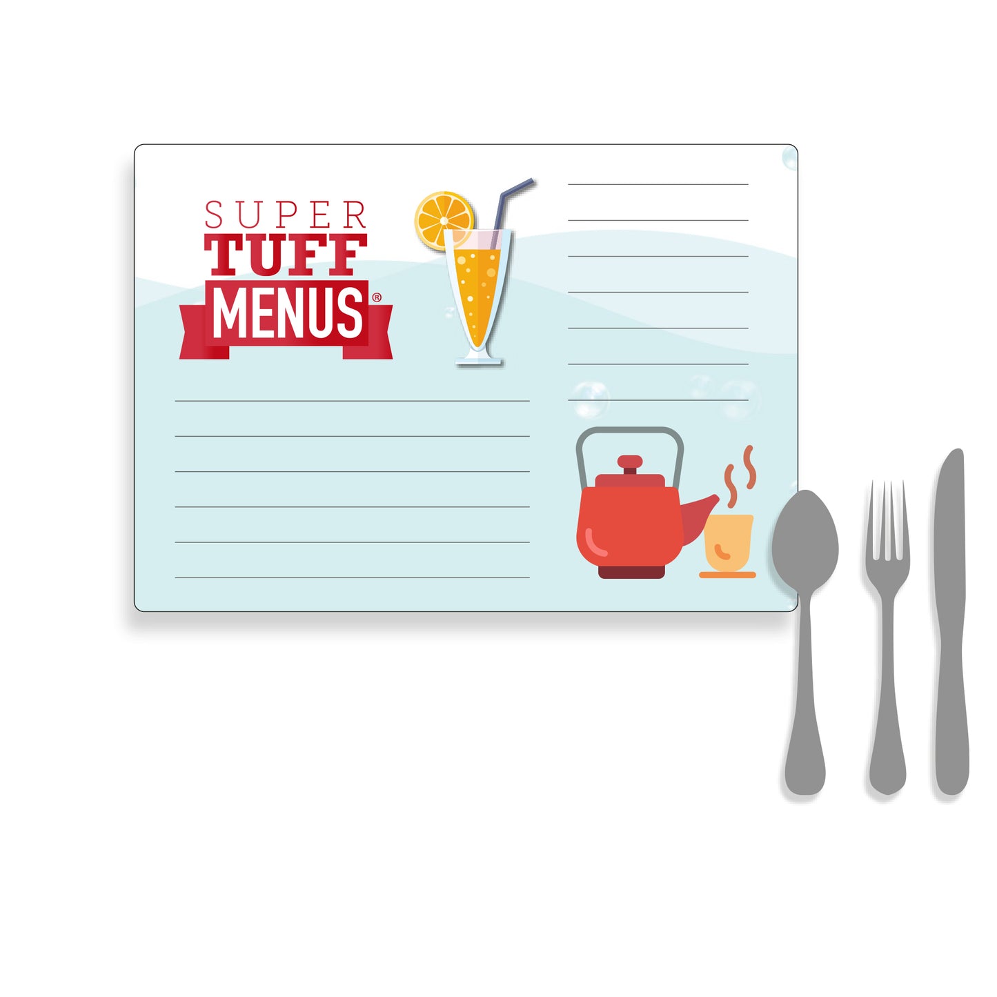 11" x 17" Tabloid or Ledger Menus