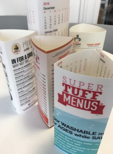 3 Sided Table Talker - Standard Example Menu