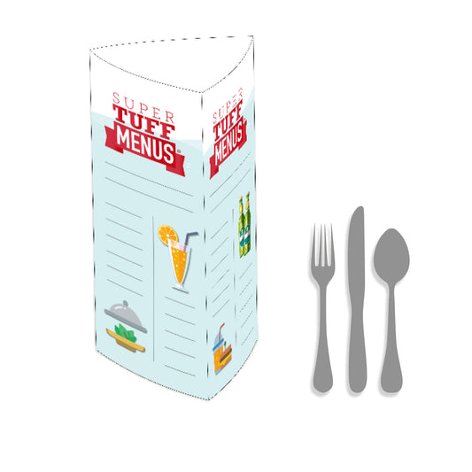 3 Sided Table Talker - Large Example Menu
