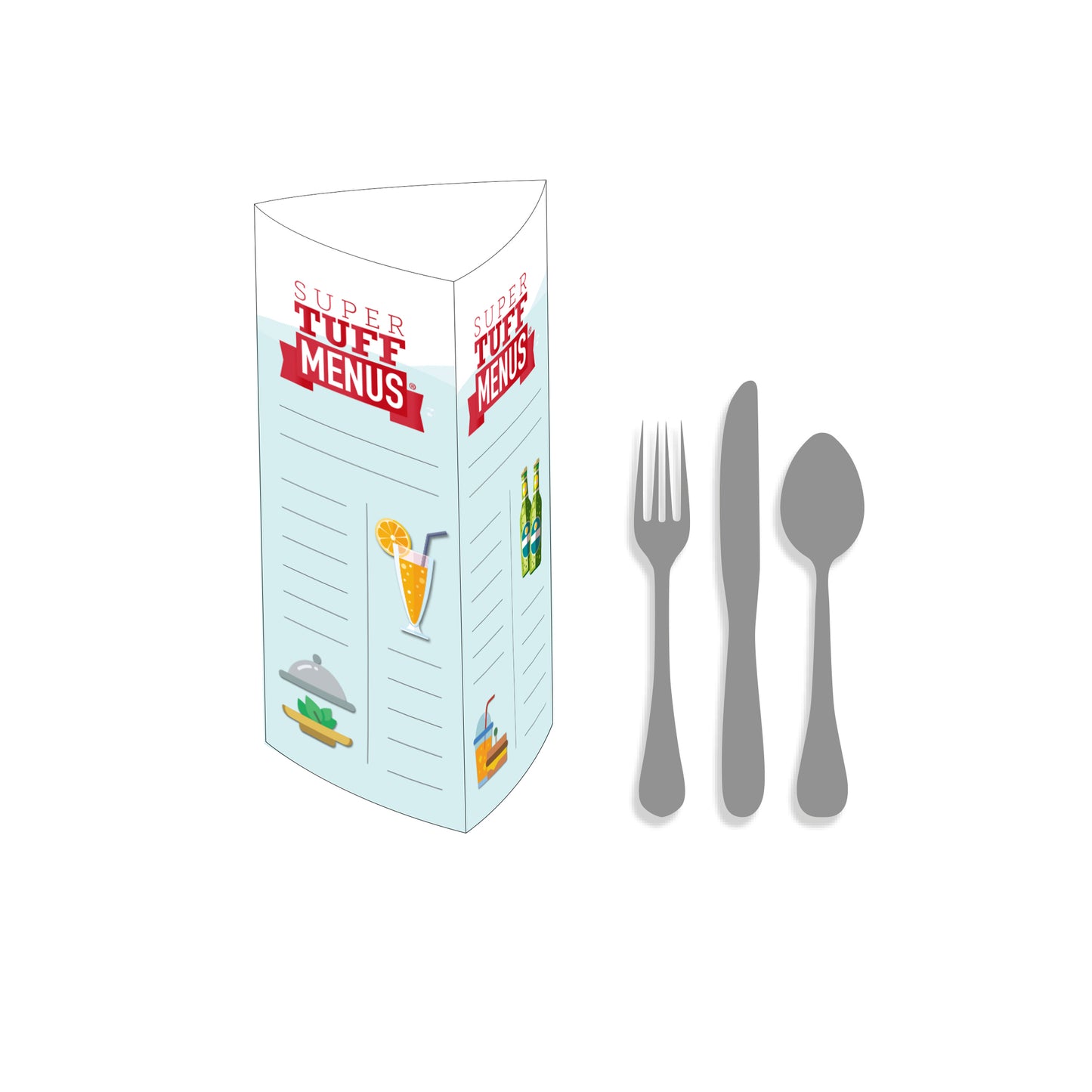 3 Sided Table Talker - Standard Example Menu