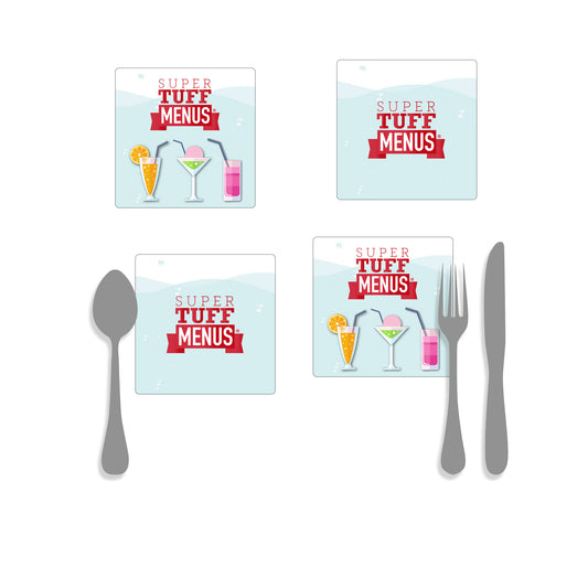 Coasters, Beer Mats- Square Example Menu